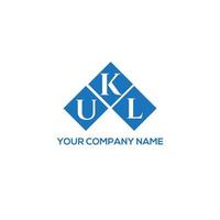 ukl lettre design.ukl lettre logo design sur fond blanc. concept de logo de lettre initiales créatives ukl. ukl lettre design.ukl lettre logo design sur fond blanc. tu vecteur