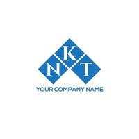 création de logo de lettre nkt sur fond blanc. concept de logo de lettre initiales créatives nkt. conception de lettre nkt. vecteur