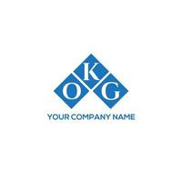 création de logo de lettre okg sur fond blanc. concept de logo de lettre initiales créatives okg. conception de lettre okg. vecteur