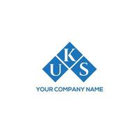 conception de lettre uks. création de logo de lettre uks sur fond blanc. concept de logo de lettre initiales créatives uks. conception de lettre uks. création de logo de lettre uks sur fond blanc. tu vecteur