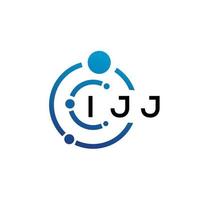 création de logo de technologie de lettre ijj sur fond blanc. ijj initiales créatives lettre il logo concept. conception de lettre ijj. vecteur