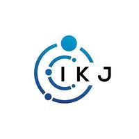 création de logo de technologie de lettre ikj sur fond blanc. ikj creative initiales lettre il logo concept. conception de lettre ikj. vecteur