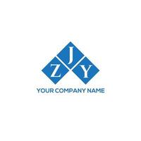 création de logo de lettre zjy sur fond blanc. concept de logo de lettre initiales créatives zjy. conception de lettre zjy. vecteur