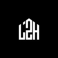 création de logo de lettre lzh sur fond noir. concept de logo de lettre initiales créatives lzh. conception de lettre lzh. vecteur