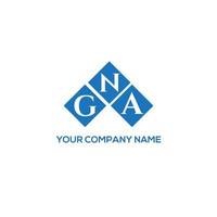 conception de lettre gna. création de logo de lettre gna sur fond blanc. concept de logo de lettre initiales créatives gna. conception de lettre gna. vecteur