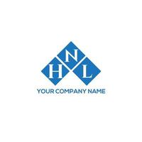 création de logo de lettre hnl sur fond blanc. concept de logo de lettre initiales créatives hnl. conception de lettre hnl. vecteur