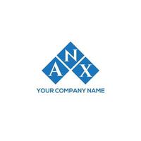 création de logo de lettre anx sur fond blanc. concept de logo de lettre initiales créatives anx. conception de lettre anx. vecteur
