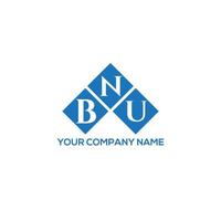 création de logo de lettre bnu sur fond blanc. concept de logo de lettre initiales créatives bnu. conception de lettre bnu. vecteur