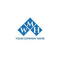 création de logo de lettre wmh sur fond blanc. concept de logo de lettre initiales créatives wmh. conception de lettre wmh. vecteur