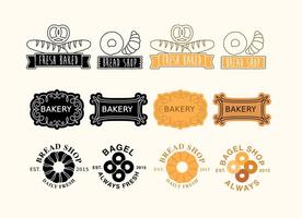 Logos de boulangerie vecteur