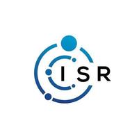 création de logo de technologie de lettre isr sur fond blanc. isr initiales créatives lettre il logo concept. conception de lettre isr. vecteur