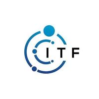 création de logo de technologie de lettre itf sur fond blanc. itf initiales créatives lettre it logo concept. conception de lettre itf. vecteur