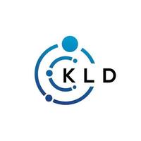 création de logo de technologie de lettre kld sur fond blanc. kld creative initiales lettre il concept de logo. conception de lettre kld. vecteur