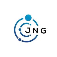 création de logo de technologie de lettre jng sur fond blanc. jng creative initiales lettre il concept de logo. conception de lettre jng. vecteur