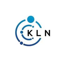 création de logo de technologie de lettre kln sur fond blanc. kln initiales créatives lettre il concept de logo. conception de lettre kln. vecteur