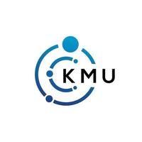 création de logo de technologie de lettre kmu sur fond blanc. kmu creative initiales lettre il concept de logo. conception de lettre kmu. vecteur