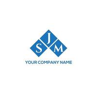 création de logo de lettre sjm sur fond blanc. concept de logo de lettre initiales créatives sjm. conception de lettre sjm. vecteur