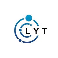 création de logo de technologie de lettre lyt sur fond blanc. lyt initiales créatives lettre il concept de logo. conception de lettre lyt. vecteur