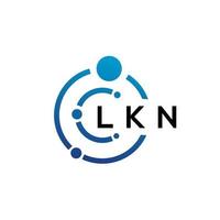création de logo de technologie de lettre lkn sur fond blanc. lkn creative initiales lettre il logo concept. conception de lettre lkn. vecteur