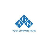 création de logo de lettre agn sur fond blanc. concept de logo de lettre initiales créatives agn. conception de lettre agn. vecteur