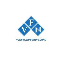 création de logo de lettre vfn sur fond blanc. concept de logo de lettre initiales créatives vfn. conception de lettre vfn. vecteur