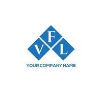 création de logo de lettre vfl sur fond blanc. concept de logo de lettre initiales créatives vfl. conception de lettre vfl. vecteur