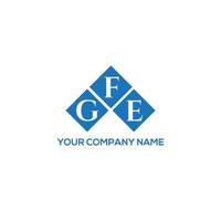 concept de logo de lettre initiales créatives gfe. conception de lettre gfe. création de logo de lettre gfe sur fond blanc. concept de logo de lettre initiales créatives gfe. conception de lettre gfe. vecteur