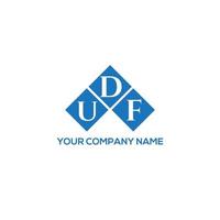 création de logo de lettre udf sur fond blanc. concept de logo de lettre initiales créatives udf. conception de lettre udf. vecteur