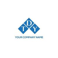 création de logo de lettre tdy sur fond blanc. concept de logo de lettre initiales créatives tdy. conception de lettre tdy. vecteur