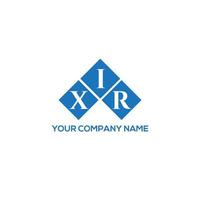 création de logo de lettre xir sur fond blanc. concept de logo de lettre initiales créatives xir. conception de lettre xir. vecteur