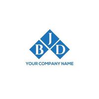 création de logo de lettre bjd sur fond blanc. concept de logo de lettre initiales créatives bjd. conception de lettre bjd. vecteur