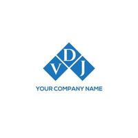 création de logo de lettre vdj sur fond blanc. concept de logo de lettre initiales créatives vdj. conception de lettre vdj. vecteur