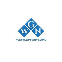 création de logo de lettre wgn sur fond blanc. concept de logo de lettre initiales créatives wgn. conception de lettre wgn. vecteur