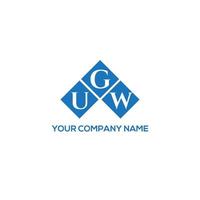 création de logo de lettre ugw sur fond blanc. concept de logo de lettre initiales créatives ugw. conception de lettre ugw. vecteur