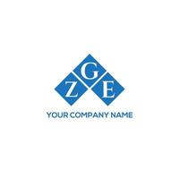 création de logo de lettre zge sur fond blanc. concept de logo de lettre initiales créatives zge. conception de lettre zge. vecteur