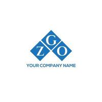 création de logo de lettre zgo sur fond blanc. concept de logo de lettre initiales créatives zgo. conception de lettre zgo. vecteur