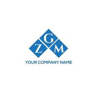 création de logo de lettre zgm sur fond blanc. concept de logo de lettre initiales créatives zgm. conception de lettre zgm. vecteur