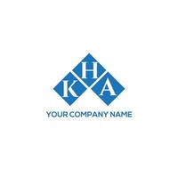 création de logo de lettre kha sur fond blanc. concept de logo de lettre initiales créatives kha. conception de lettre kha. vecteur
