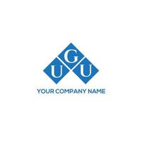 création de logo de lettre ugu sur fond blanc. concept de logo de lettre initiales créatives ugu. conception de lettre ugu. vecteur