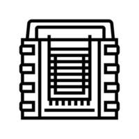 illustration vectorielle de l'icône de la ligne portable de chauffage vecteur
