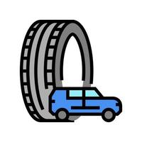 camion ou suv pneus couleur icône illustration vectorielle vecteur