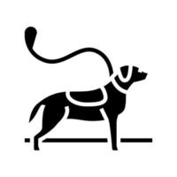 verser l'illustration vectorielle de l'icône de la ligne de chien vecteur