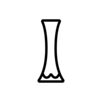 illustration vectorielle de l'icône du vase à fleurs rétréci vecteur