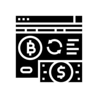 crowdfunding ico glyphe icône illustration vectorielle vecteur
