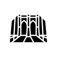 illustration vectorielle de l'icône du glyphe du pont de brooklyn vecteur