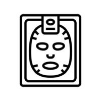 masque facial ligne icône illustration vectorielle vecteur