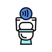 toilette sans contact couleur icône illustration vectorielle vecteur