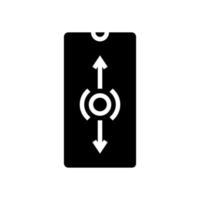illustration vectorielle d'icône de glyphe de défilement mobile vecteur