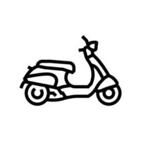 illustration vectorielle de l'icône de la ligne de transport de scooter vecteur