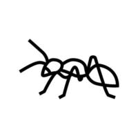 fourmi insecte ligne icône illustration vectorielle vecteur